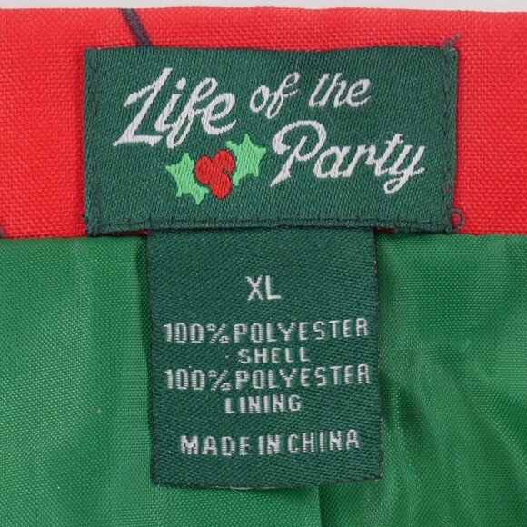 Life of the Party Red Blazer & Pants Christmas Suit Xmas Lights Men's X Large - Picture 3 of 14